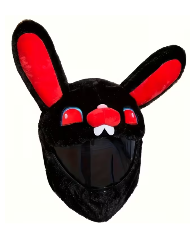 FUNDA DE CASCO DE CONEJO DE PELUCHE