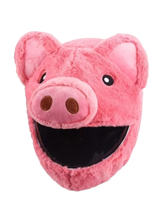 FUNDA DE CASCO DE CERDO DE PELUCHE