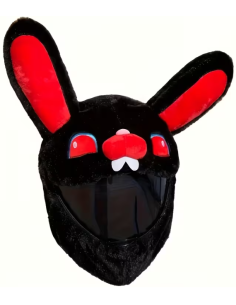 FUNDA DE CASCO DE CONEJO DE PELUCHE