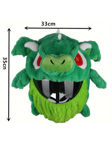 FUNDA DE CASCO DE DRAGÓN DE PELUCHE