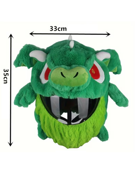 FUNDA DE CASCO DE DRAGÓN DE PELUCHE