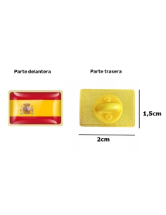 PIN PEQUEÑO DE RESINA 3D DE LA BANDERA DE ESPAÑA