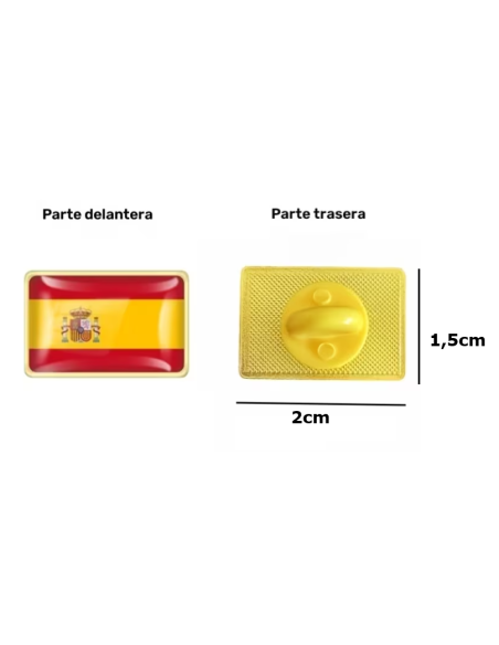 PIN PEQUEÑO DE RESINA 3D DE LA BANDERA DE ESPAÑA