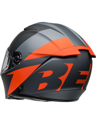 CASCO MOTO BELL LITHIUM - GRIS/NARANJA