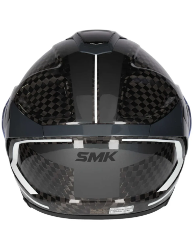 CASCO TITAN CARBON NERO BRILLO CON DETALLES EN BLANCO