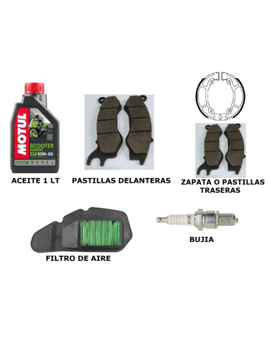PACK MANTENIMIENTO HONDA PCX 125 AÑO 2025 Y 2026