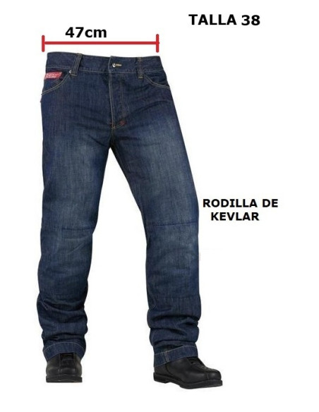 PANTALÓN DE MOTO VAQUERO ICON STRONGARM2 BLUE LIQ