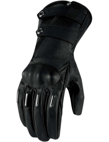 GUANTES DE MOTO ICON KAGAROO NEGROS