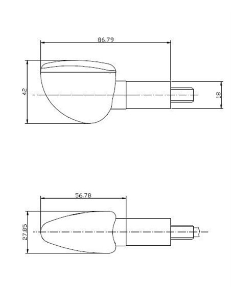 INTERMITENTES DE MOTO UNIVERSAL STAR CORTO NEGRO