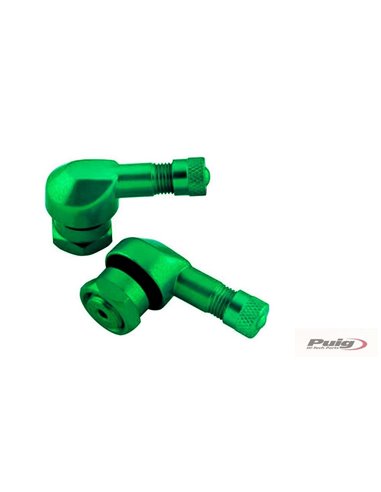 JUEGO DE VALVULAS UNIVERSALES COLOR VERDE 11mm