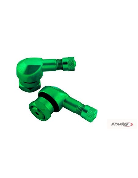JUEGO DE VALVULAS UNIVERSALES COLOR VERDE 11mm