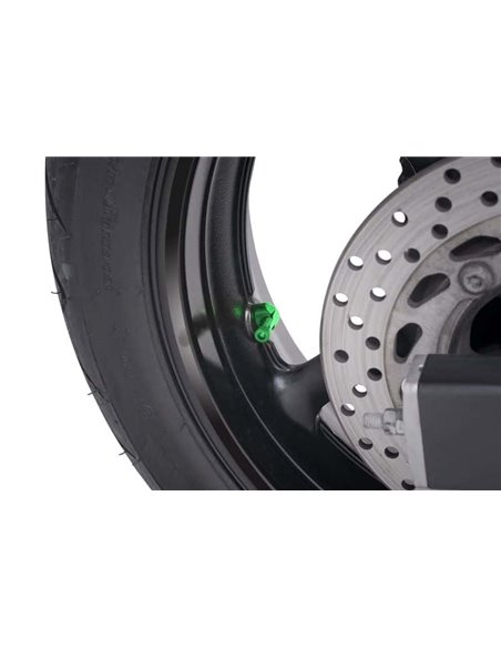 JUEGO DE VALVULAS UNIVERSALES COLOR VERDE 11mm