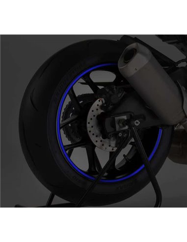 TIRAS DE RUEDAS PARA MOTO COLOR AZUL SIN APLICADOR