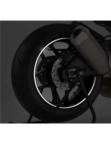 TIRAS DE RUEDAS PARA MOTO COLOR BLANCO REFLECTANTE SIN APLICADOR