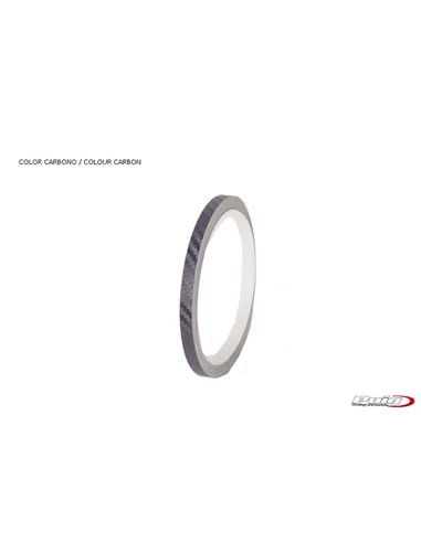 TIRAS DE RUEDAS PARA MOTO COLOR SIMIL CARBONO SIN APLICADOR