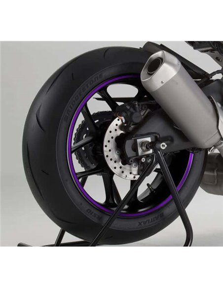 TIRAS DE RUEDAS PARA MOTO COLOR LILA SIN APLICADOR
