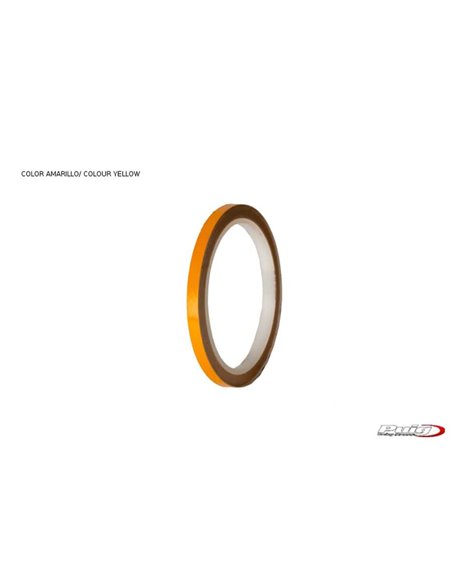 TIRAS DE RUEDAS PARA MOTO COLOR AMARILLO REFLECTANTE SIN APLICADOR