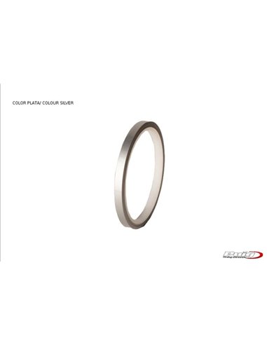 TIRAS DE RUEDAS PARA MOTO COLOR PLATA SIN APLICADOR