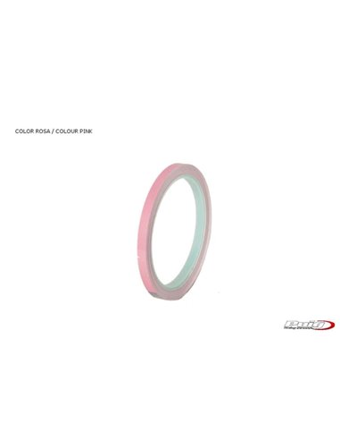 TIRAS DE RUEDAS PARA MOTO COLOR ROSA SIN APLICADOR