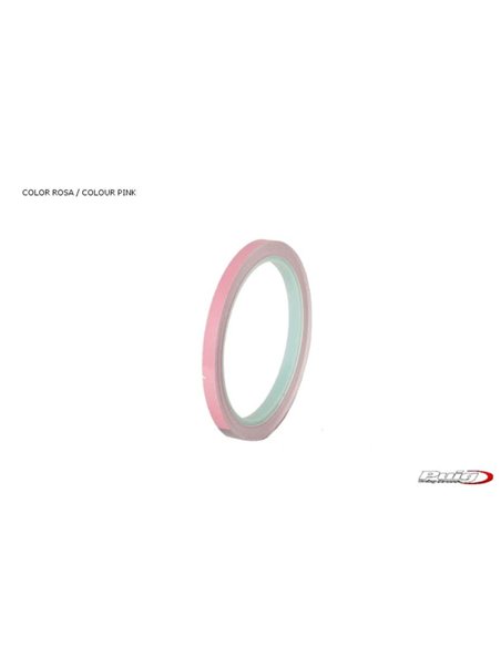TIRAS DE RUEDAS PARA MOTO COLOR ROSA SIN APLICADOR