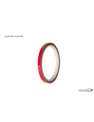 TIRAS DE RUEDAS PARA MOTO COLOR ROJO REFLECTANTE SIN APLICADOR