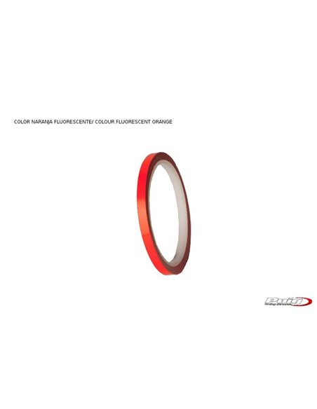 TIRAS DE RUEDAS PARA MOTO COLOR NARANJA FLUORESCENTE SIN APLICADOR