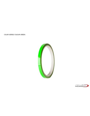 TIRAS DE RUEDAS PARA MOTO COLOR VERDE FLUORESCENTE SIN APLICADOR