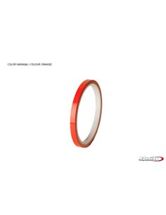 TIRAS DE RUEDAS PARA MOTO COLOR NARANJA KTM REFLECTANTE SIN APLICADOR 2