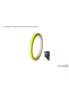TIRAS DE RUEDAS PARA MOTO COLOR AMARILLO FLUORESCENTE CON APLICADOR