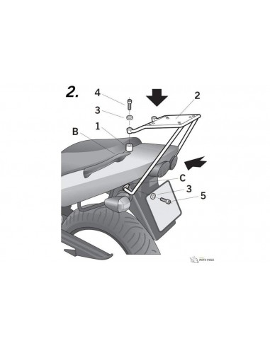 KIT ANCLAJE MALETA TRASERA KAWASAKI ZR7/7S