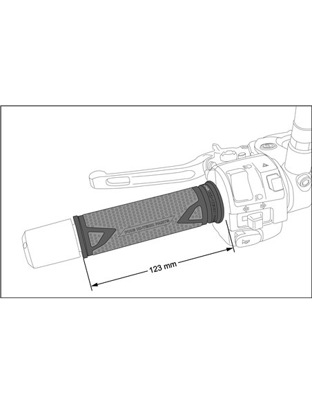 PUÑOS DE MOTO HI-TECH RADIKAL VERDE 123mm