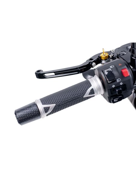 PUÑOS DE MOTO HI-TECH RADIKAL PLATA 119mm