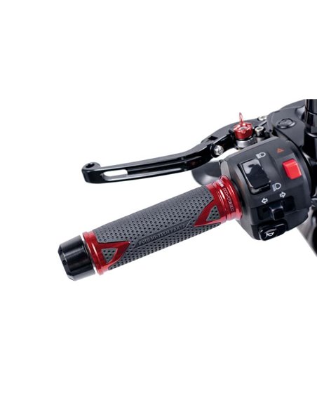 PUÑOS DE MOTO HI-TECH RADIKAL ROJO 119mm