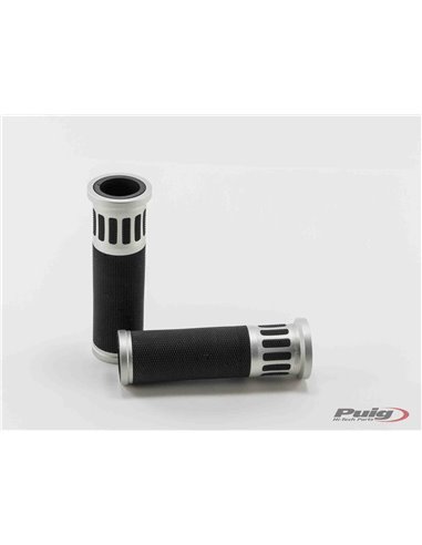PUÑOS DE MOTO HI-TECH RACING PLATA 123 mm