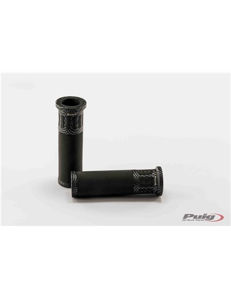 PUÑOS DE MOTO HI-TECH RACING SIMIL CARBONO 119 mm