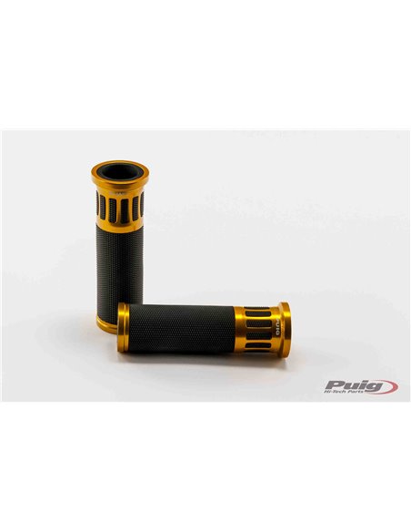 PUÑOS DE MOTO HI-TECH RACING DORADO 119mm