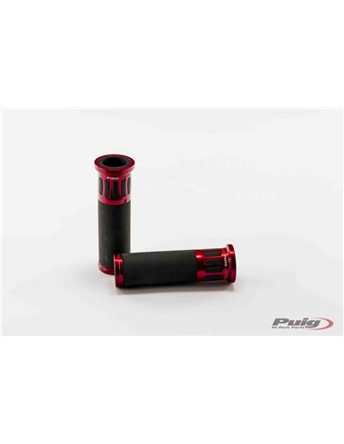 PUÑOS DE MOTO HI-TECH RACING ROJO 119 mm