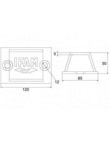 ANCLAJE DE SUELO ROJO PARA ANCLAR LA CADENA