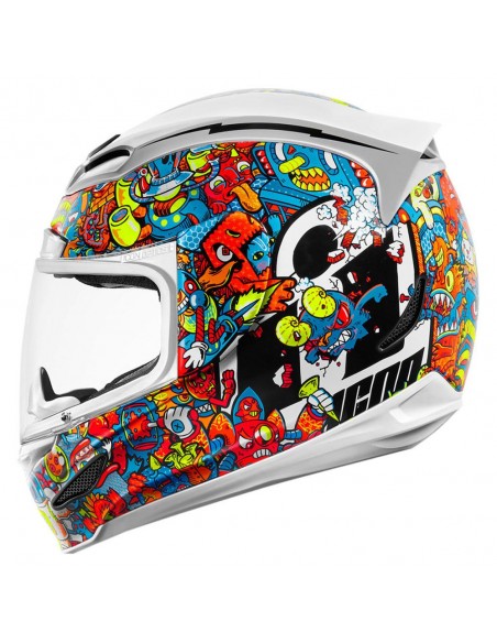 CASCO ICON AIRMADA DOODLE BLANCO