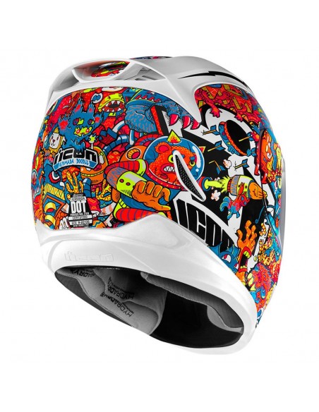 CASCO ICON AIRMADA DOODLE BLANCO