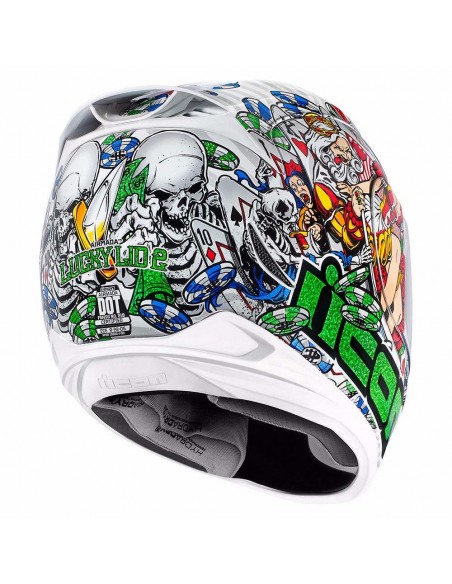 CASCO ICON AIRMADA GOOD LUCKY LID 2 BLANCO