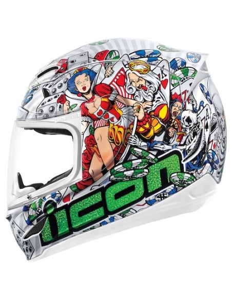 CASCO ICON AIRMADA GOOD LUCKY LID 2 BLANCO