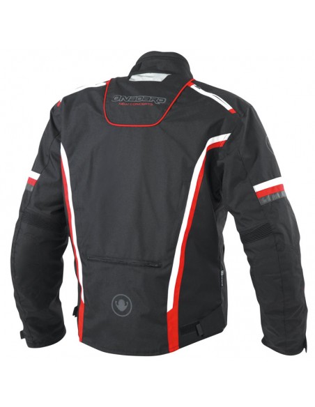 CAZADORA DE MOTO INVIERNO REBEL ROJA/BLANCA/NEGRA