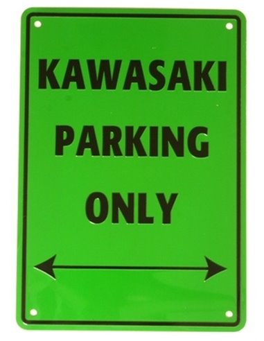 PLACA KAWASAKI PARKING ONLY