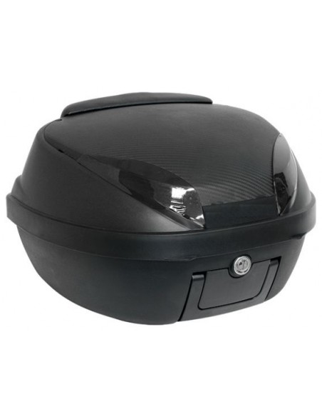 MALETA DE MOTO TRASERA 42 LITROS + RESPALDO + TAPA CARBONO REGALO