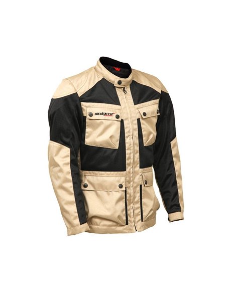 CHAQUETA DE MOTO VERANO SD-JC30 NEGRO/BEIGE