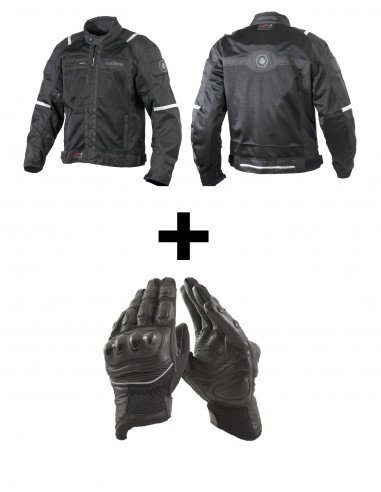 Cazadora de moto verano + Guantes de moto verano