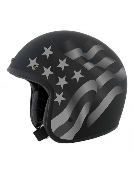 CASCO DE MOTO JET ESTRELLAS DE FIBRA DE VIDRIO